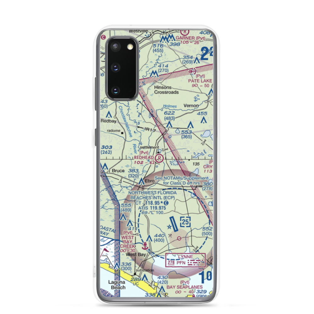 Redhead Airport (FD35) VFR Sectional Samsung Case Samsung Galaxy S20 model shown