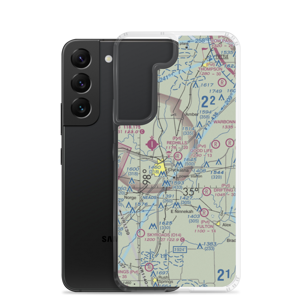 Redhills Airport (6OK2) VFR Sectional Samsung Case Samsung Galaxy S22 model shown