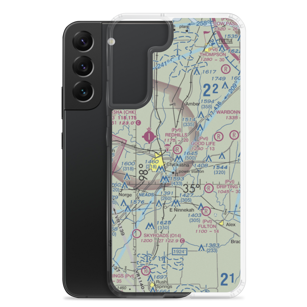 Redhills Airport (6OK2) VFR Sectional Samsung Case Samsung Galaxy S22 Plus model shown