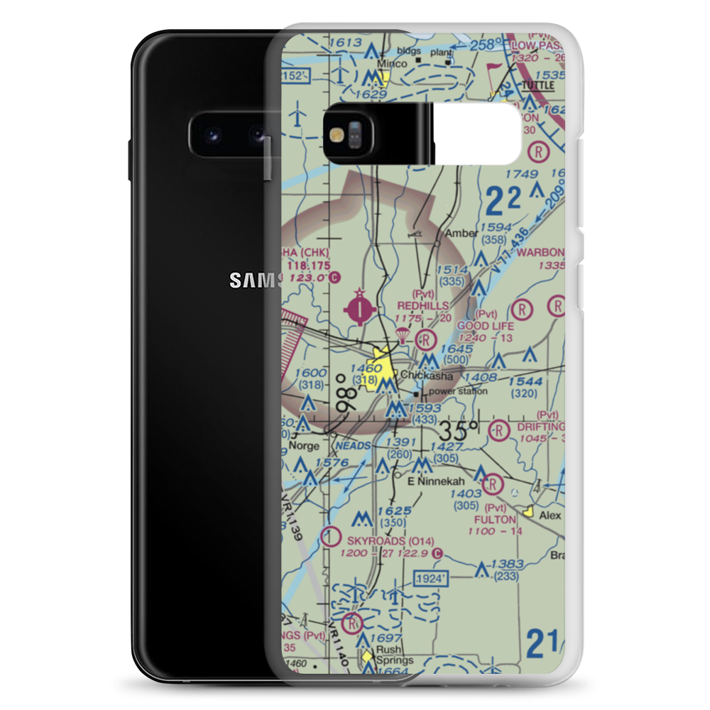 Redhills Airport (6OK2) VFR Sectional Samsung Case Samsung Galaxy S10+ model shown