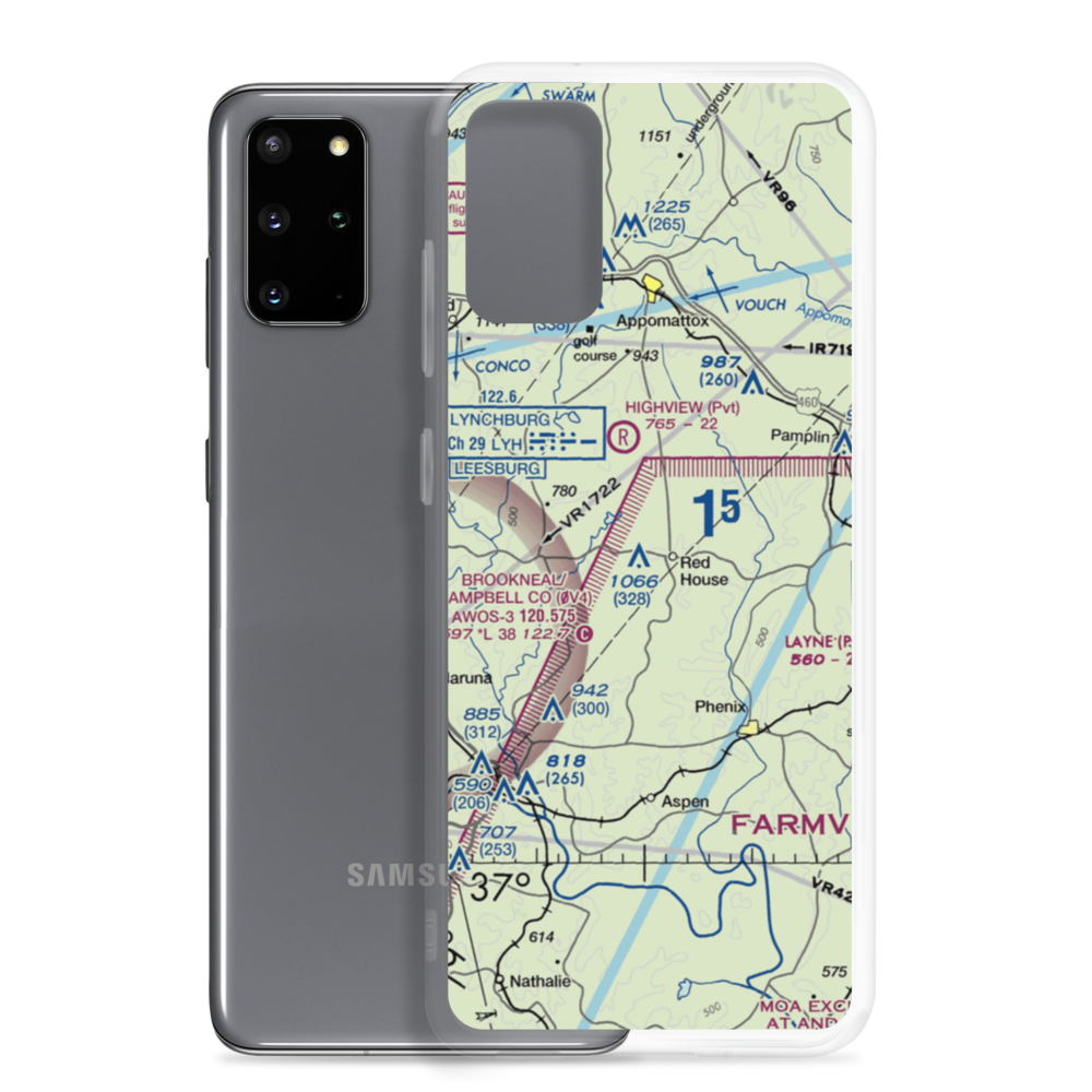 Redhouse Airfield (7VA5) VFR Sectional Samsung Case Samsung Galaxy S20 Plus model shown