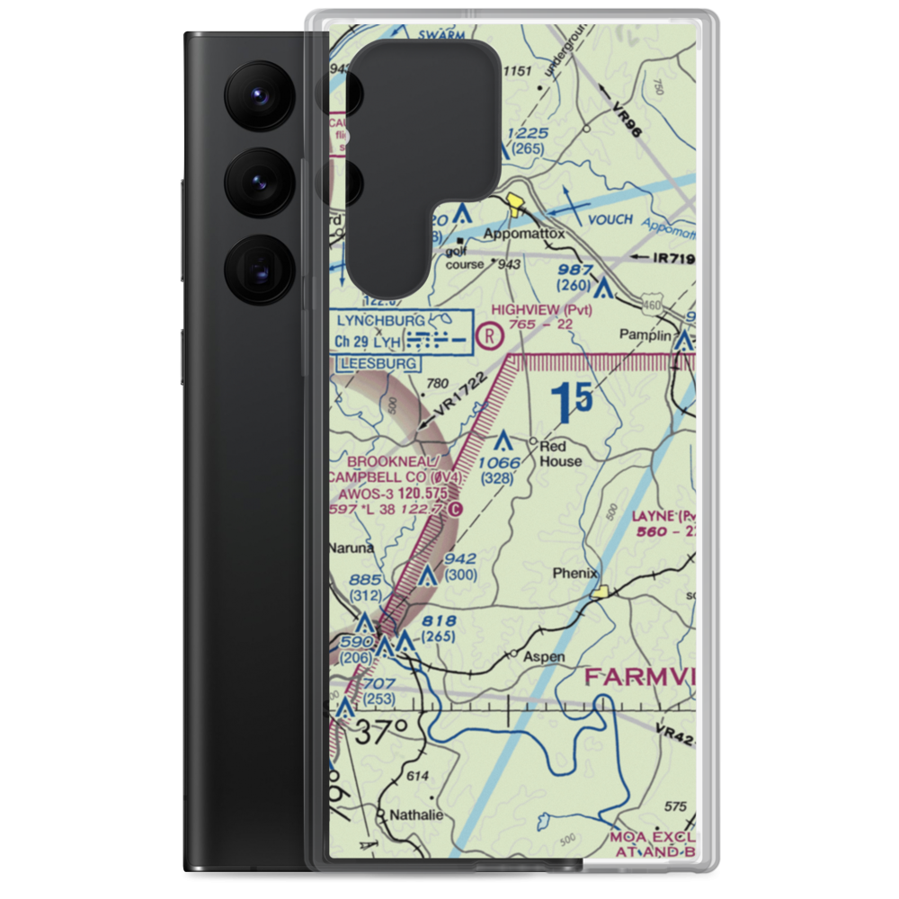 Redhouse Airfield (7VA5) VFR Sectional Samsung Case Samsung Galaxy S22 Ultra model shown
