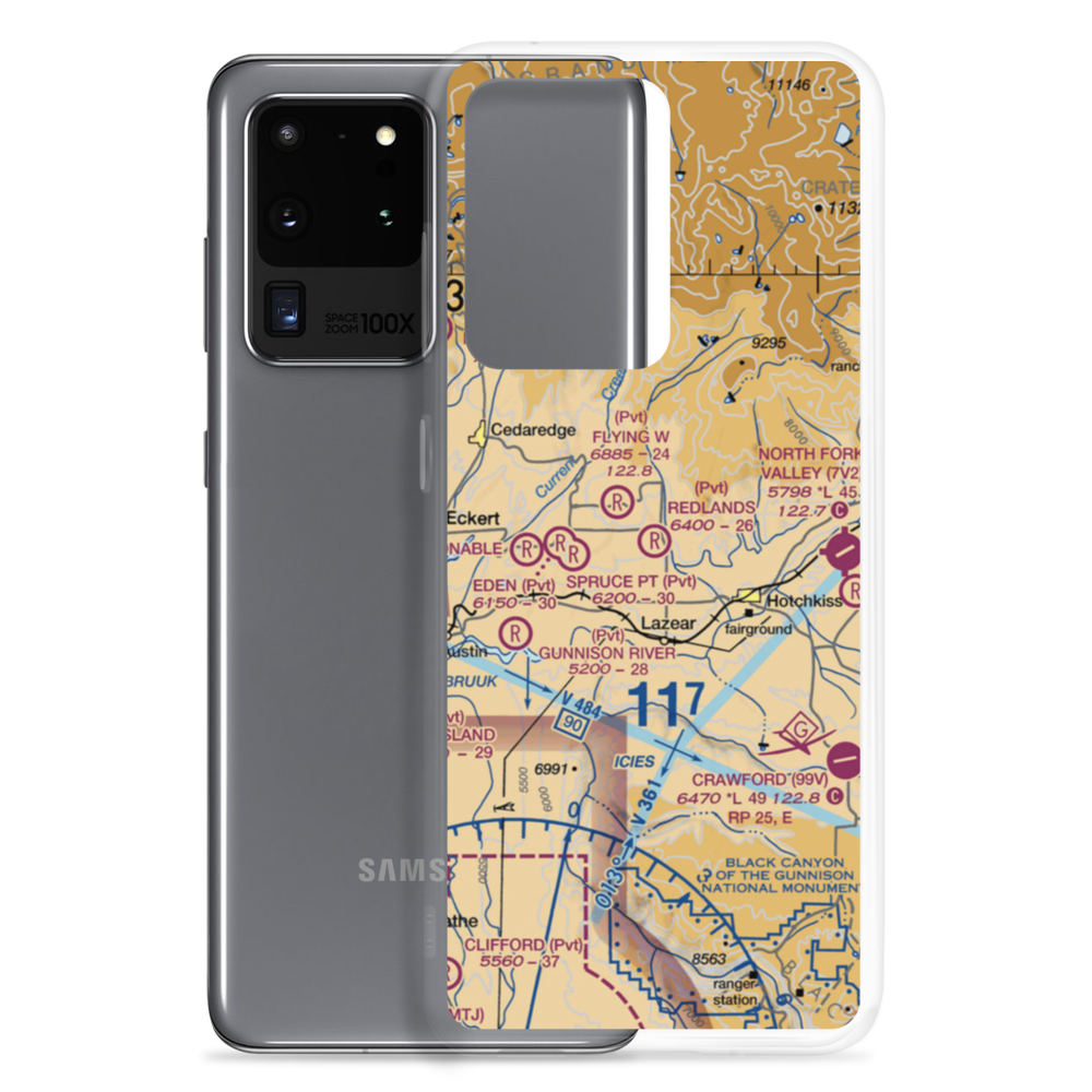 Redlands Airport (44CO) VFR Sectional Samsung Case Samsung Galaxy S20 Ultra model shown