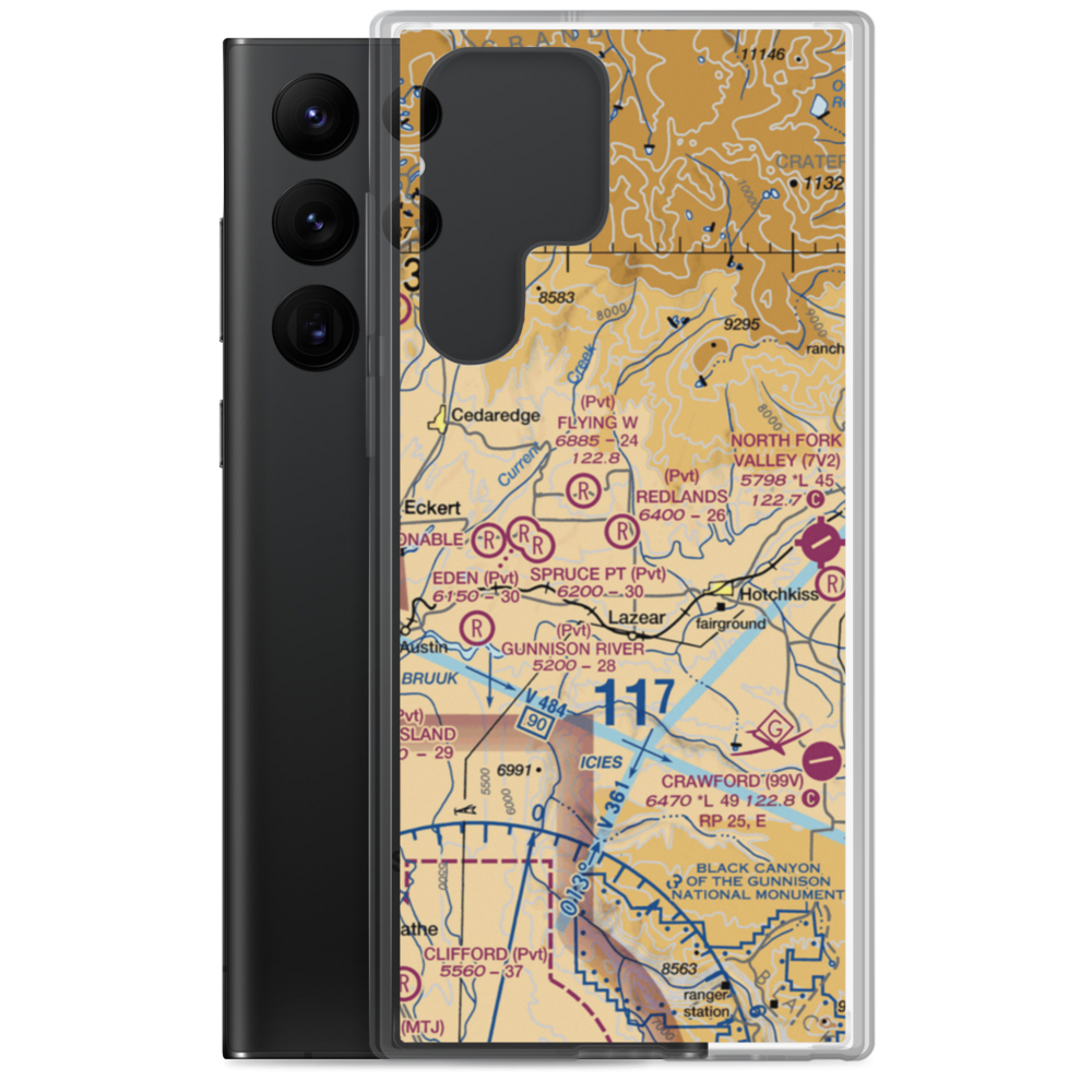 Redlands Airport (44CO) VFR Sectional Samsung Case Samsung Galaxy S22 Ultra model shown