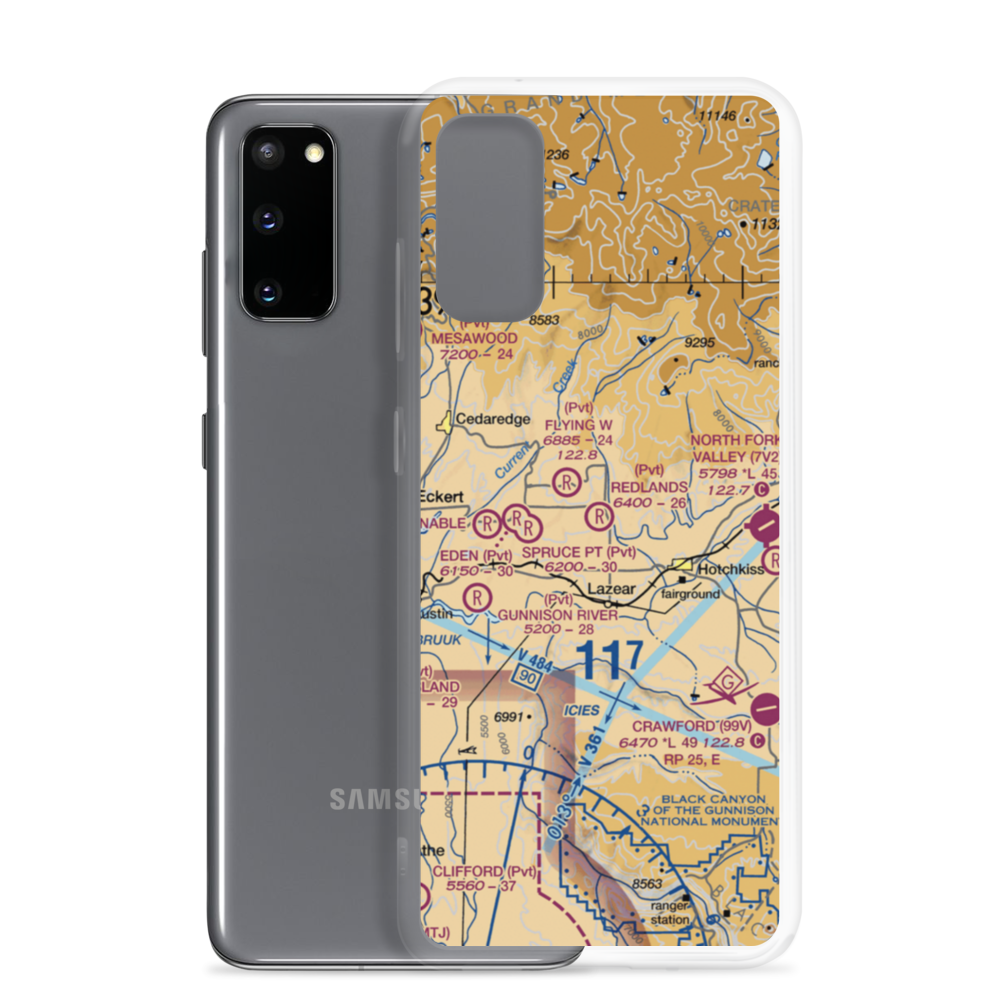 Redlands Airport (44CO) VFR Sectional Samsung Case Samsung Galaxy S20 model shown