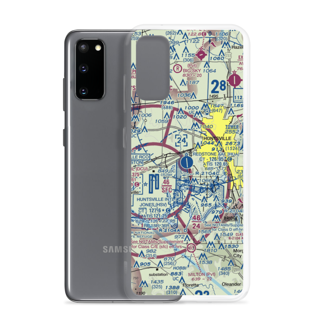 Redstone Army Air Field (HUA) VFR Sectional Samsung Case Samsung Galaxy S20 model shown