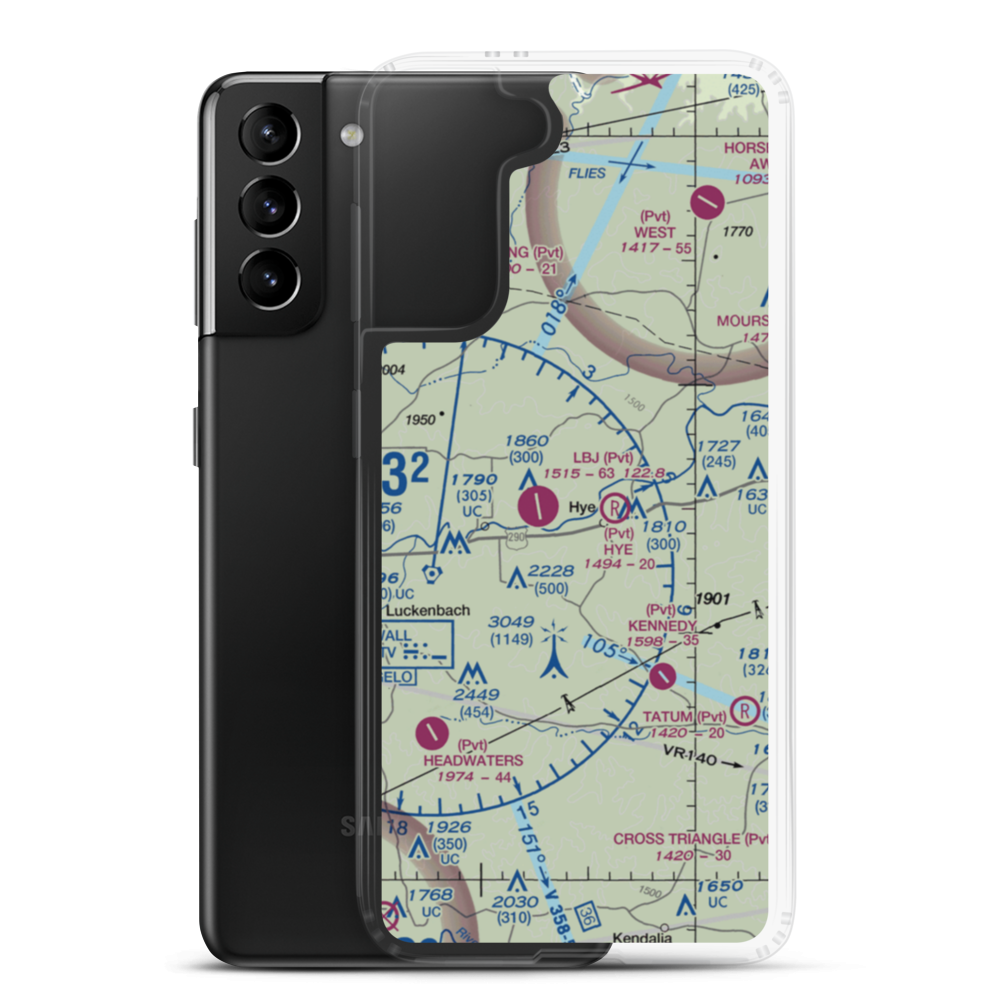 Redstone Ranch Airport (TS76) VFR Sectional Samsung Case Samsung Galaxy S21 Plus model shown