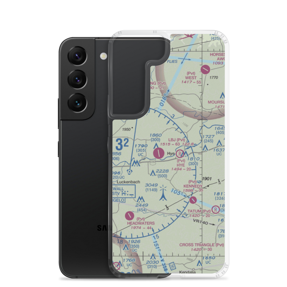 Redstone Ranch Airport (TS76) VFR Sectional Samsung Case Samsung Galaxy S22 model shown