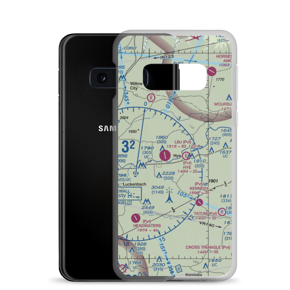 Redstone Ranch Airport (TS76) VFR Sectional Samsung Case Samsung Galaxy S10e model shown