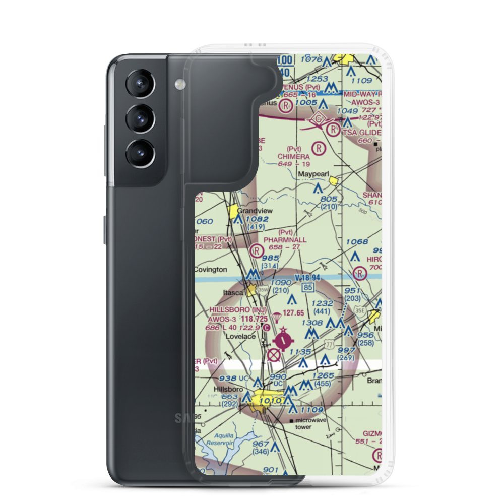 Reece Ranch Airport (20TE) VFR Sectional Samsung Case Samsung Galaxy S21 model shown