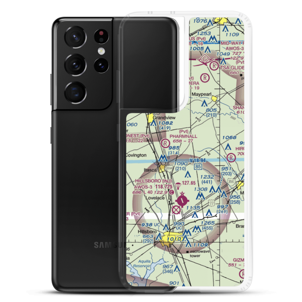 Reece Ranch Airport (20TE) VFR Sectional Samsung Case Samsung Galaxy S21 Ultra model shown