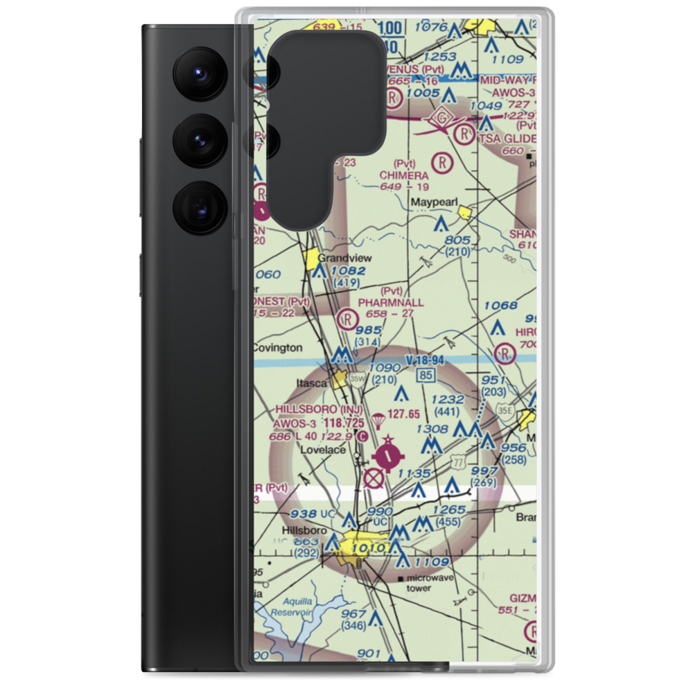 Reece Ranch Airport (20TE) VFR Sectional Samsung Case Samsung Galaxy S22 Ultra model shown