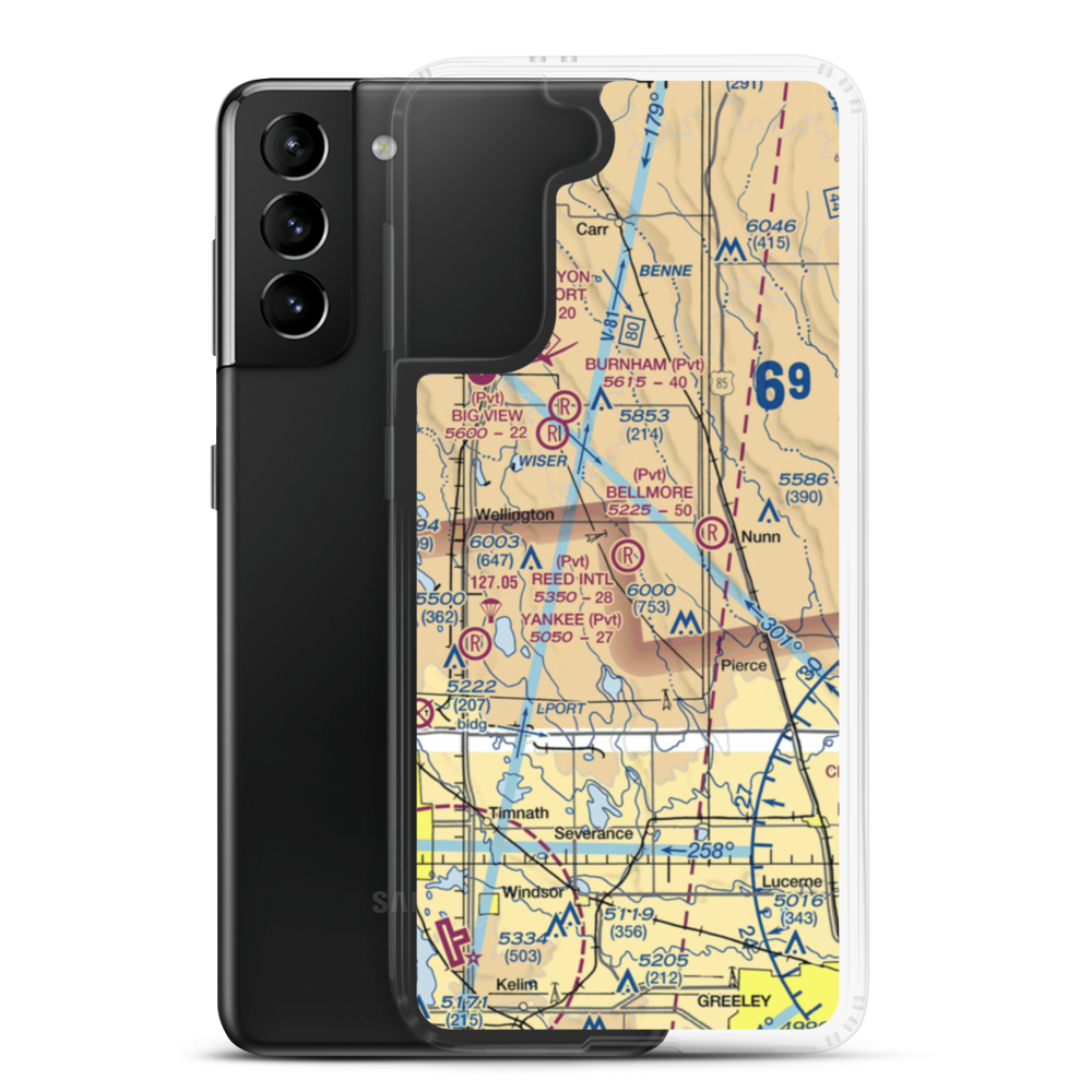 Reed Airport (1CD1) VFR Sectional Samsung Case Samsung Galaxy S21 Plus model shown