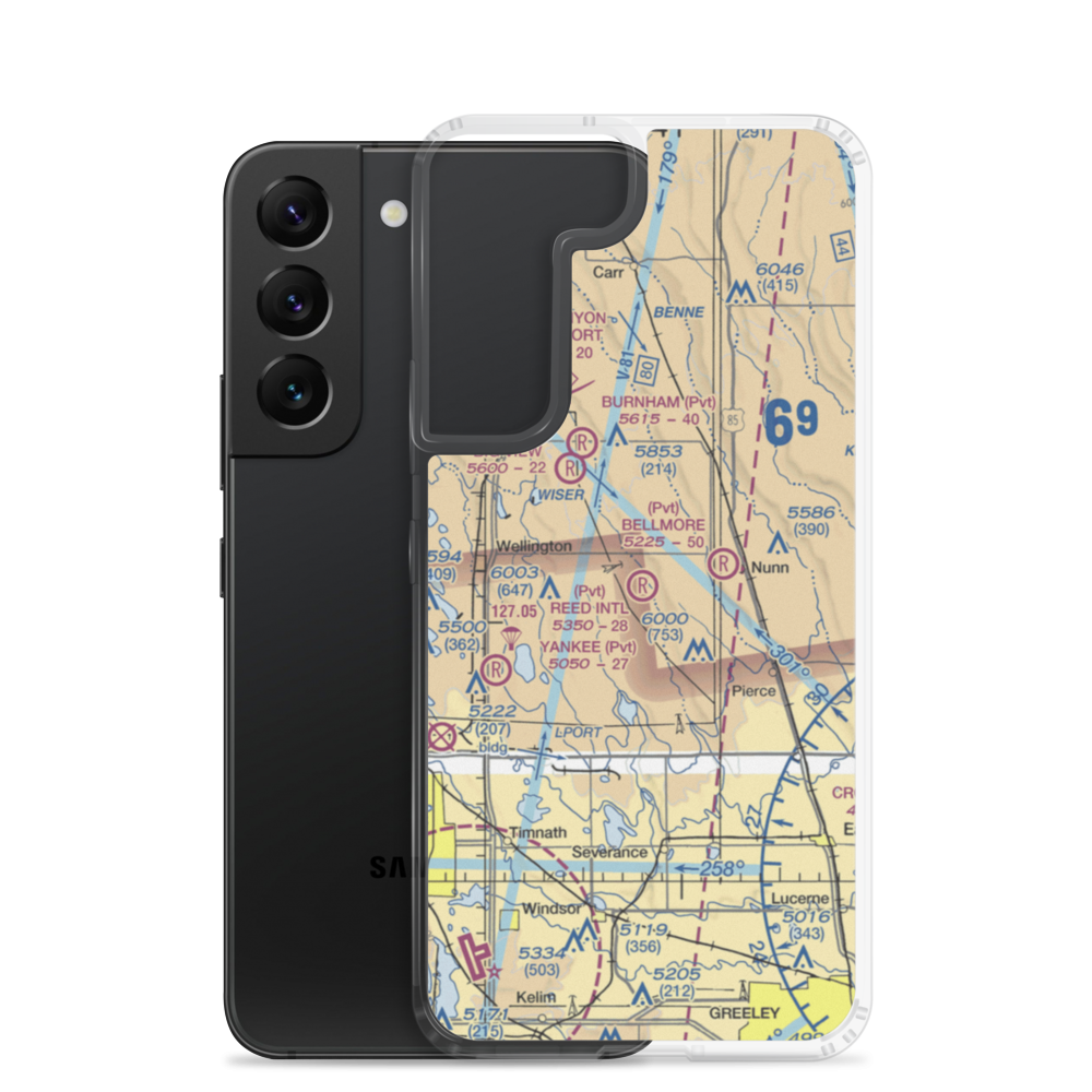 Reed Airport (1CD1) VFR Sectional Samsung Case Samsung Galaxy S22 model shown