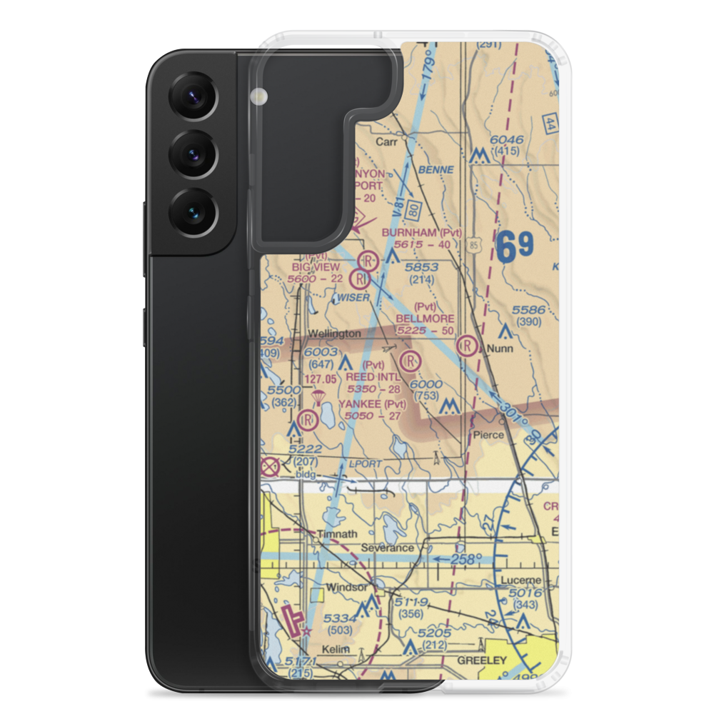 Reed Airport (1CD1) VFR Sectional Samsung Case Samsung Galaxy S22 Plus model shown