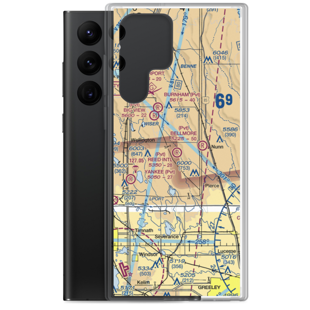 Reed Airport (1CD1) VFR Sectional Samsung Case Samsung Galaxy S22 Ultra model shown