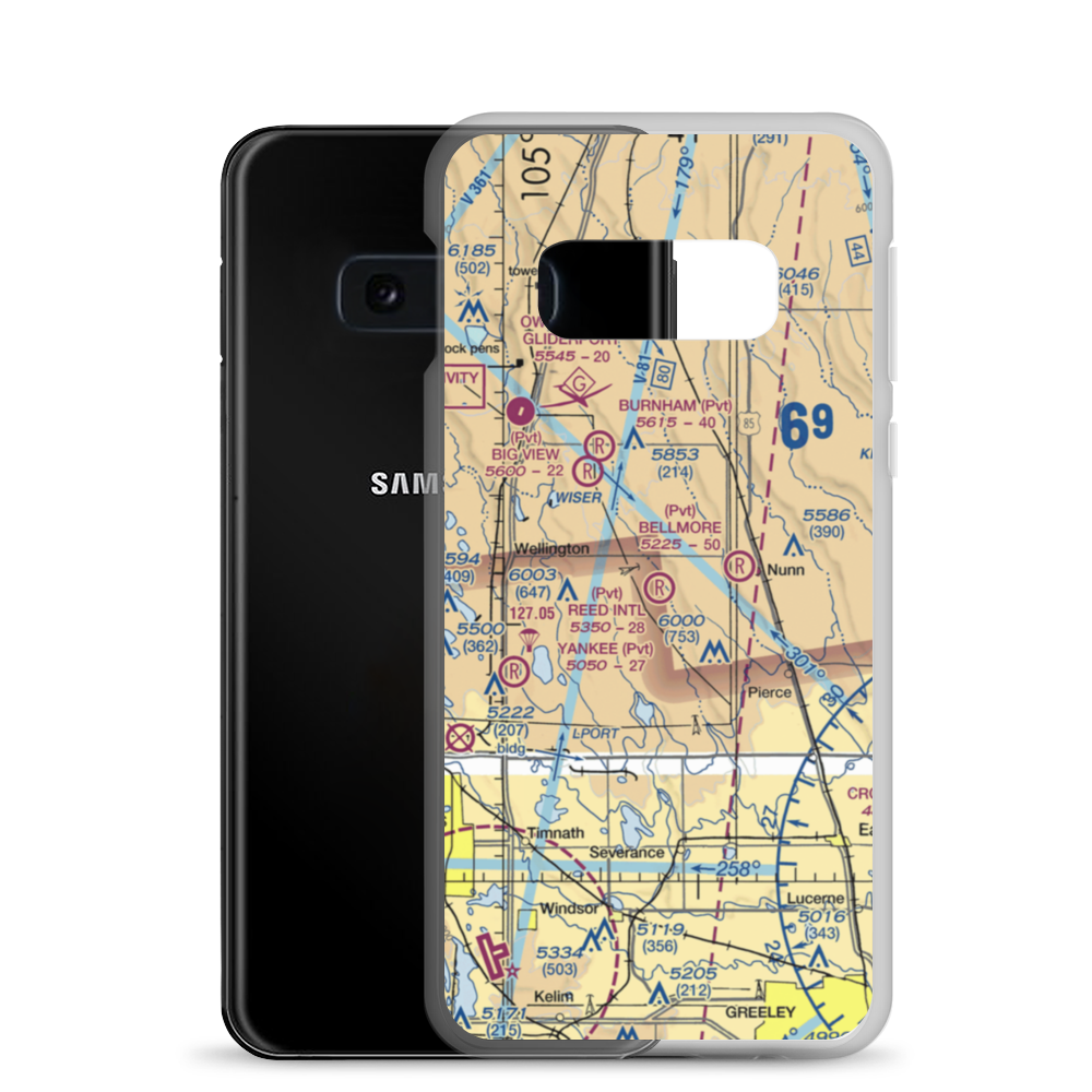 Reed Airport (1CD1) VFR Sectional Samsung Case Samsung Galaxy S10e model shown