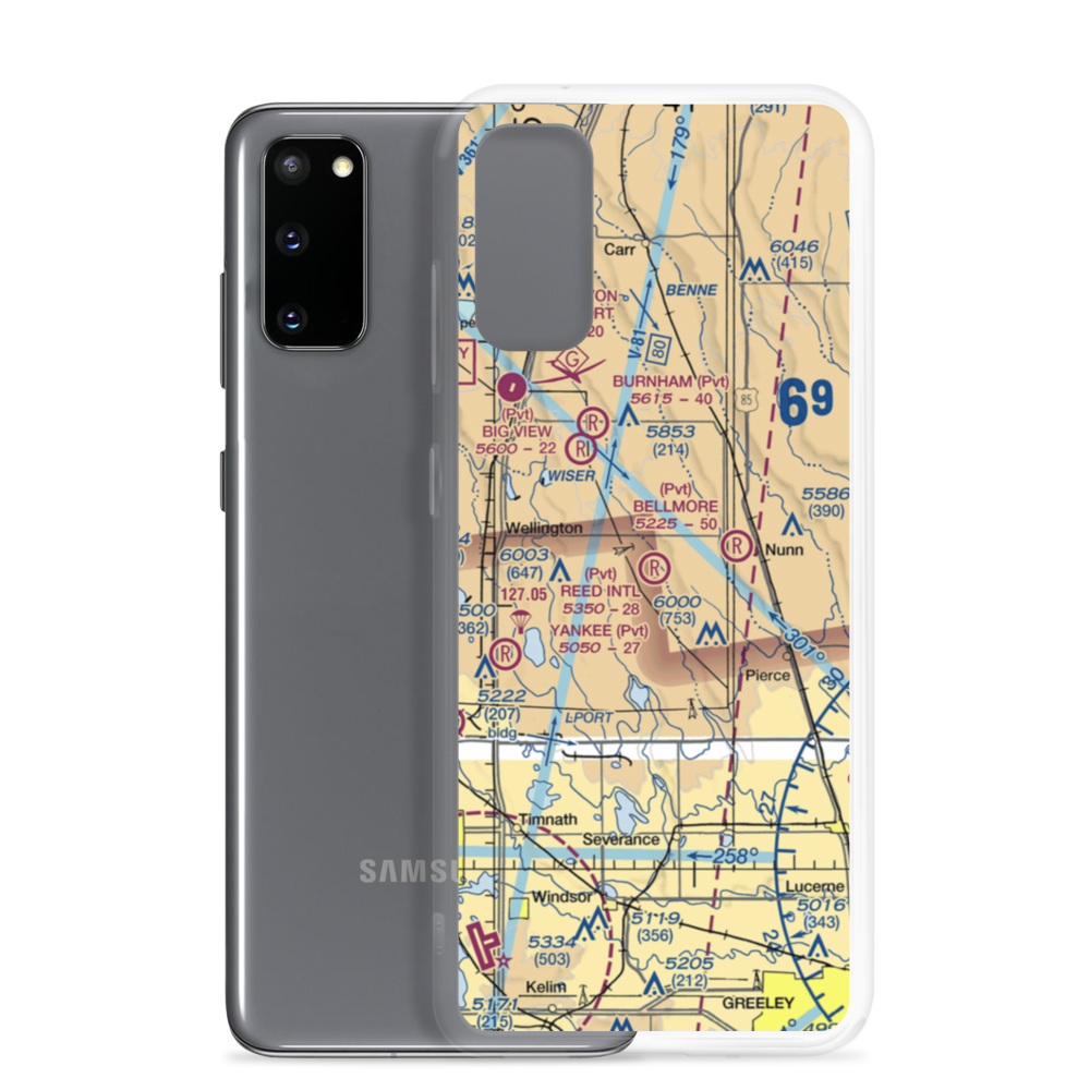 Reed Airport (1CD1) VFR Sectional Samsung Case Samsung Galaxy S20 model shown