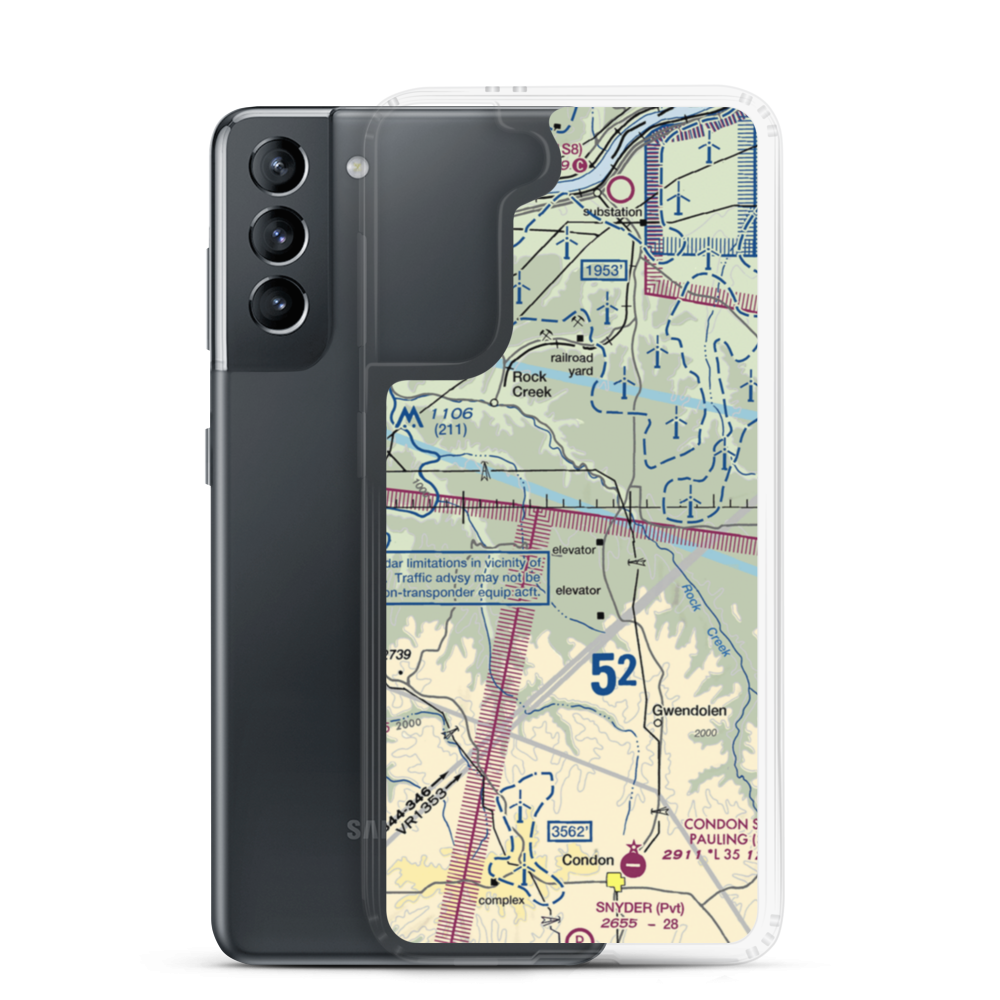 Reed Airport (1OR5) VFR Sectional Samsung Case Samsung Galaxy S21 model shown
