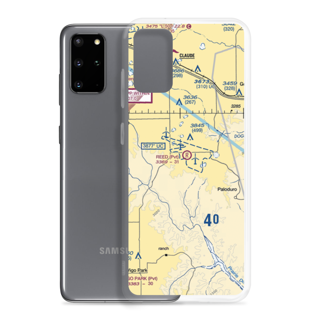 Reed Airport (5TA4) VFR Sectional Samsung Case Samsung Galaxy S20 Plus model shown