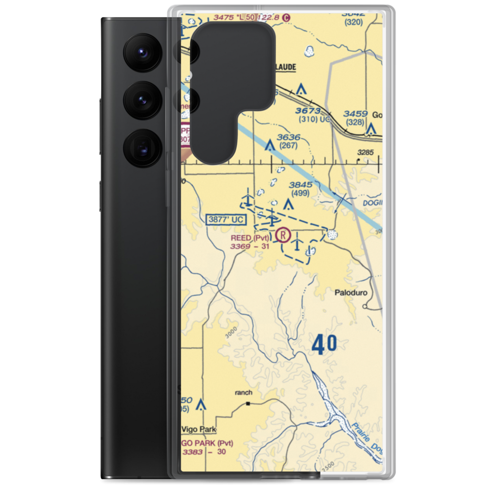 Reed Airport (5TA4) VFR Sectional Samsung Case Samsung Galaxy S22 Ultra model shown