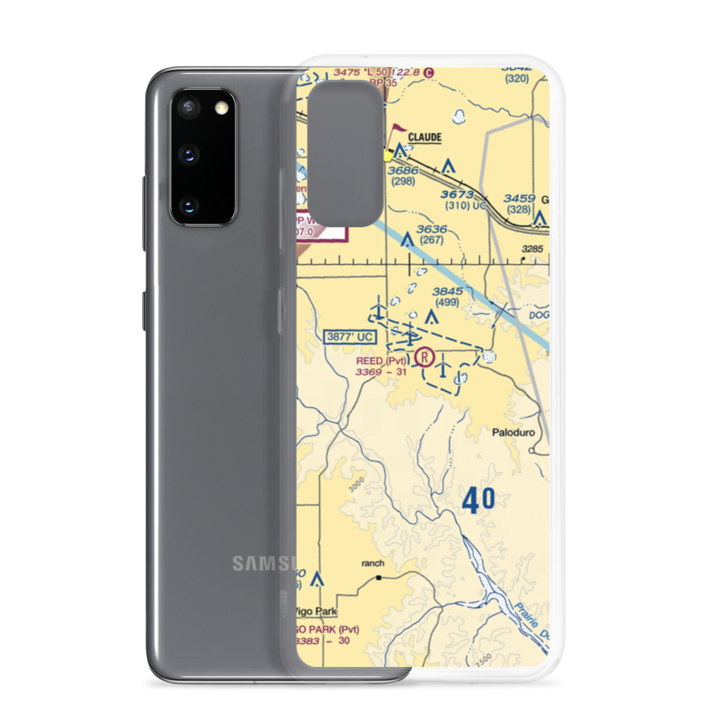 Reed Airport (5TA4) VFR Sectional Samsung Case Samsung Galaxy S20 model shown