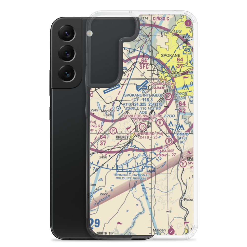 Reed Airport (WT24) VFR Sectional Samsung Case Samsung Galaxy S22 Plus model shown