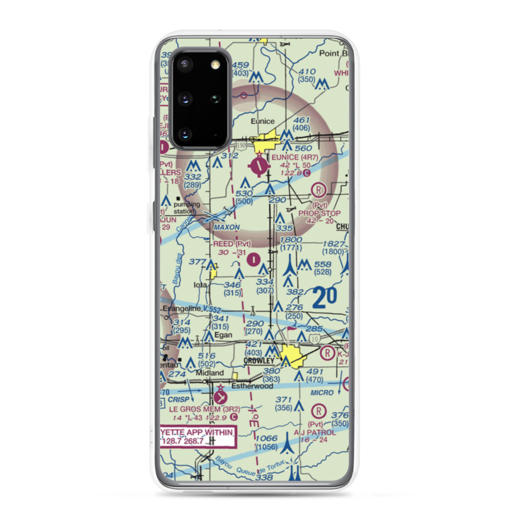 Reed Flying Service Inc Airport (2LA5) VFR Sectional Samsung Case Samsung Galaxy S20 Plus model shown