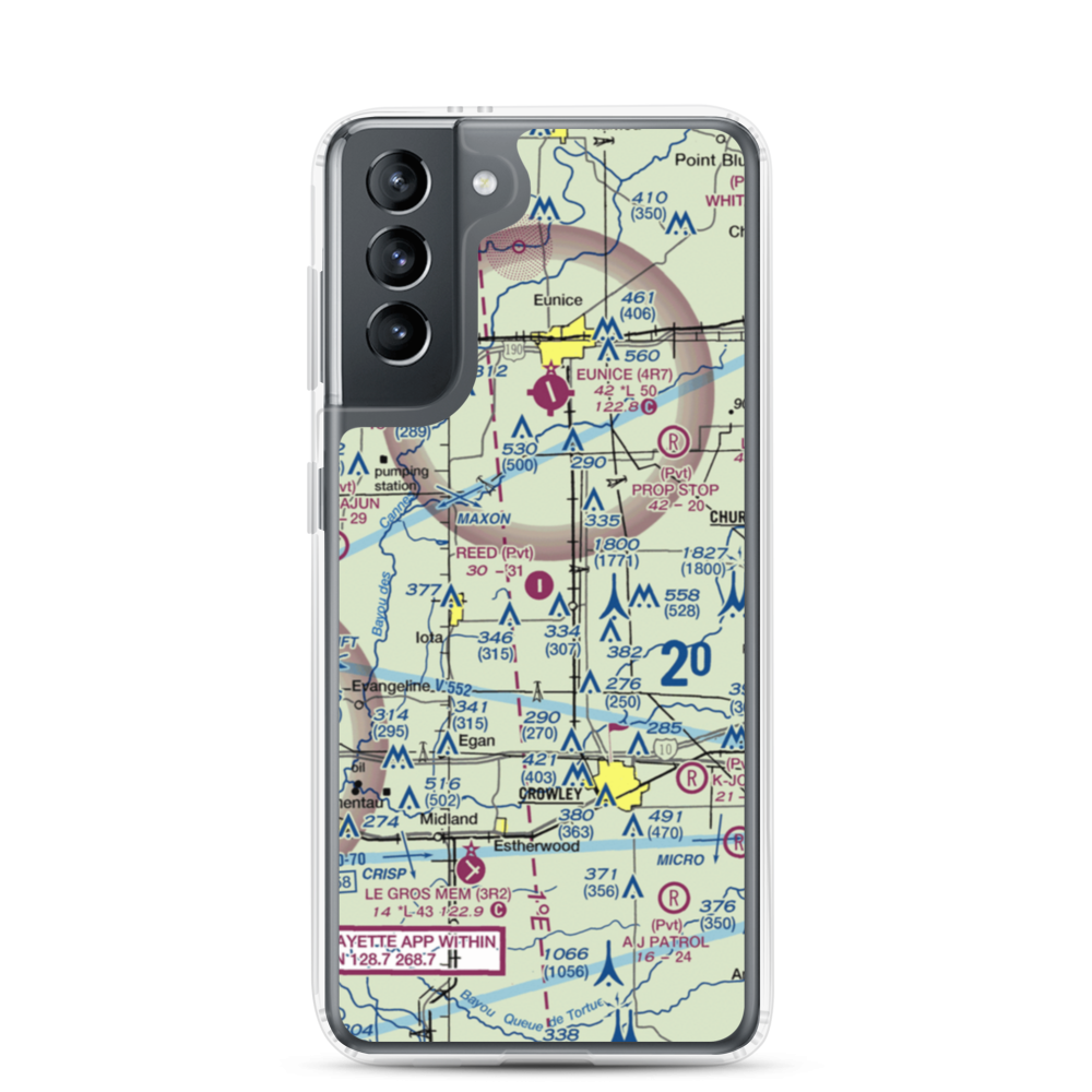 Reed Flying Service Inc Airport (2LA5) VFR Sectional Samsung Case Samsung Galaxy S21 model shown