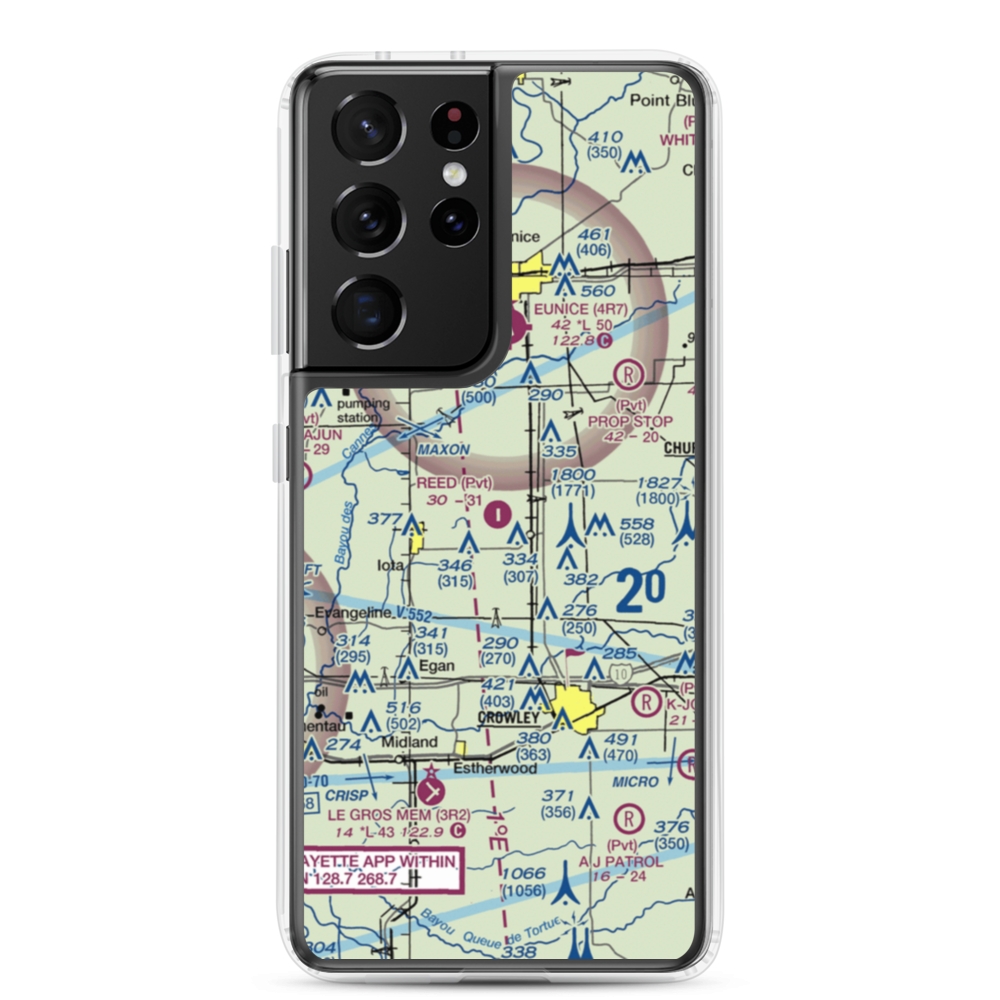 Reed Flying Service Inc Airport (2LA5) VFR Sectional Samsung Case Samsung Galaxy S21 Ultra model shown