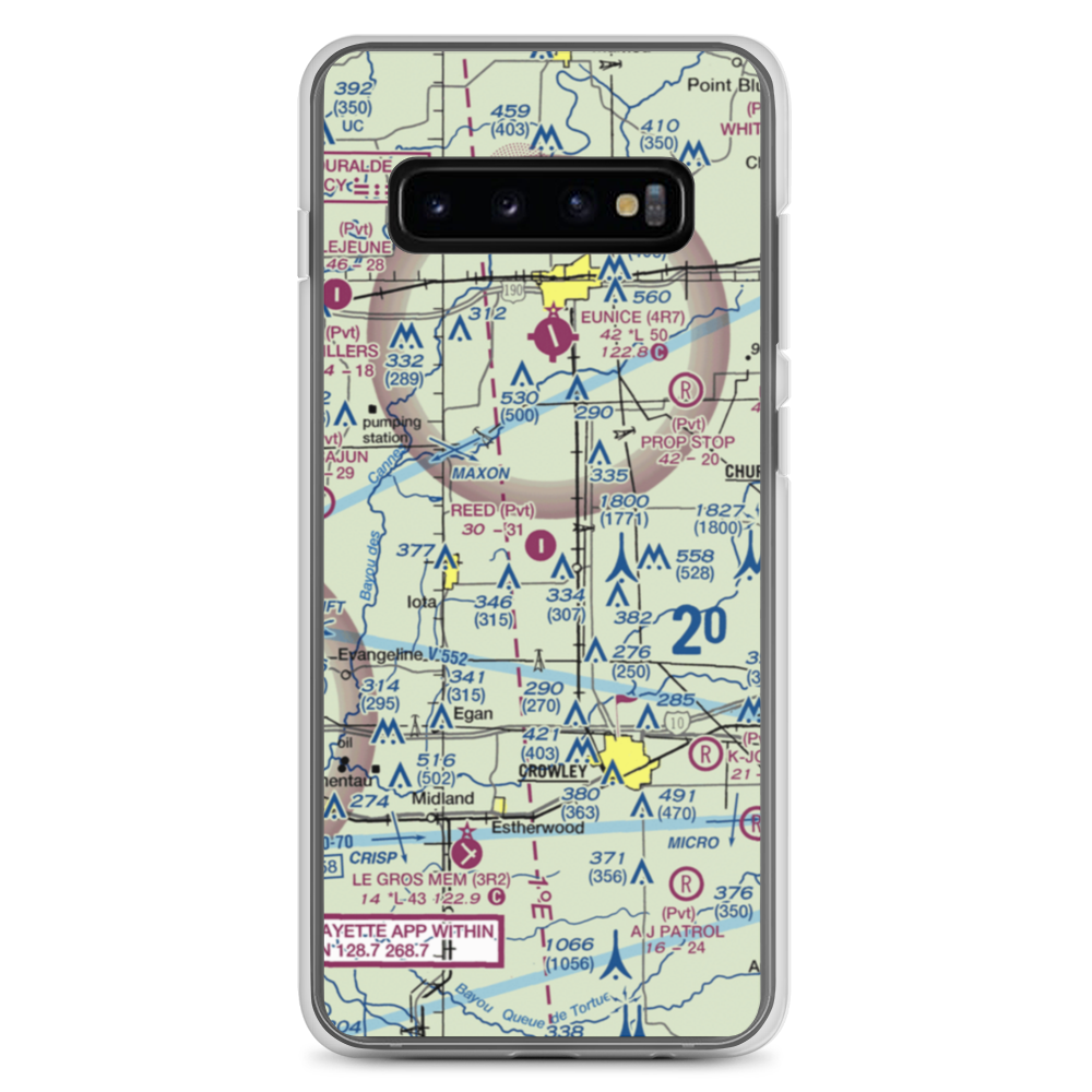 Reed Flying Service Inc Airport (2LA5) VFR Sectional Samsung Case Samsung Galaxy S10+ model shown