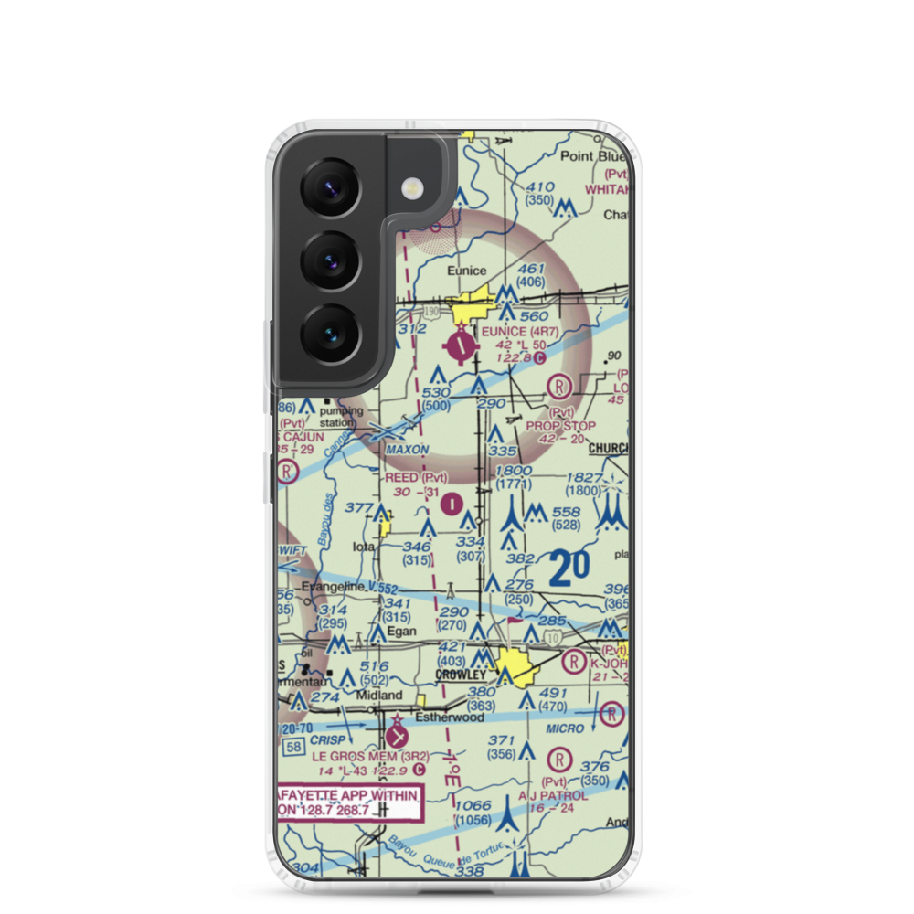 Reed Flying Service Inc Airport (2LA5) VFR Sectional Samsung Case Samsung Galaxy S22 model shown