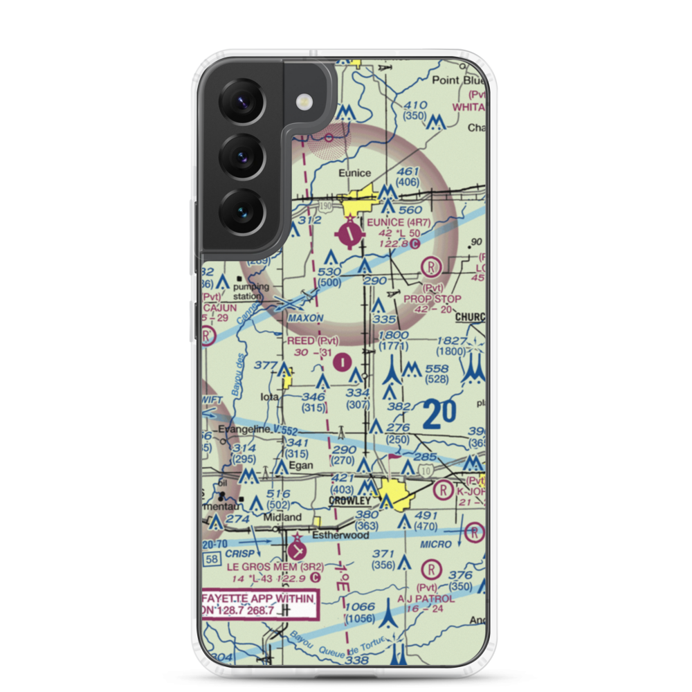 Reed Flying Service Inc Airport (2LA5) VFR Sectional Samsung Case Samsung Galaxy S22 Plus model shown