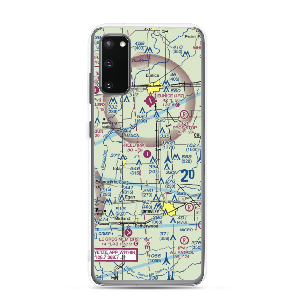 Reed Flying Service Inc Airport (2LA5) VFR Sectional Samsung Case Samsung Galaxy S20 model shown