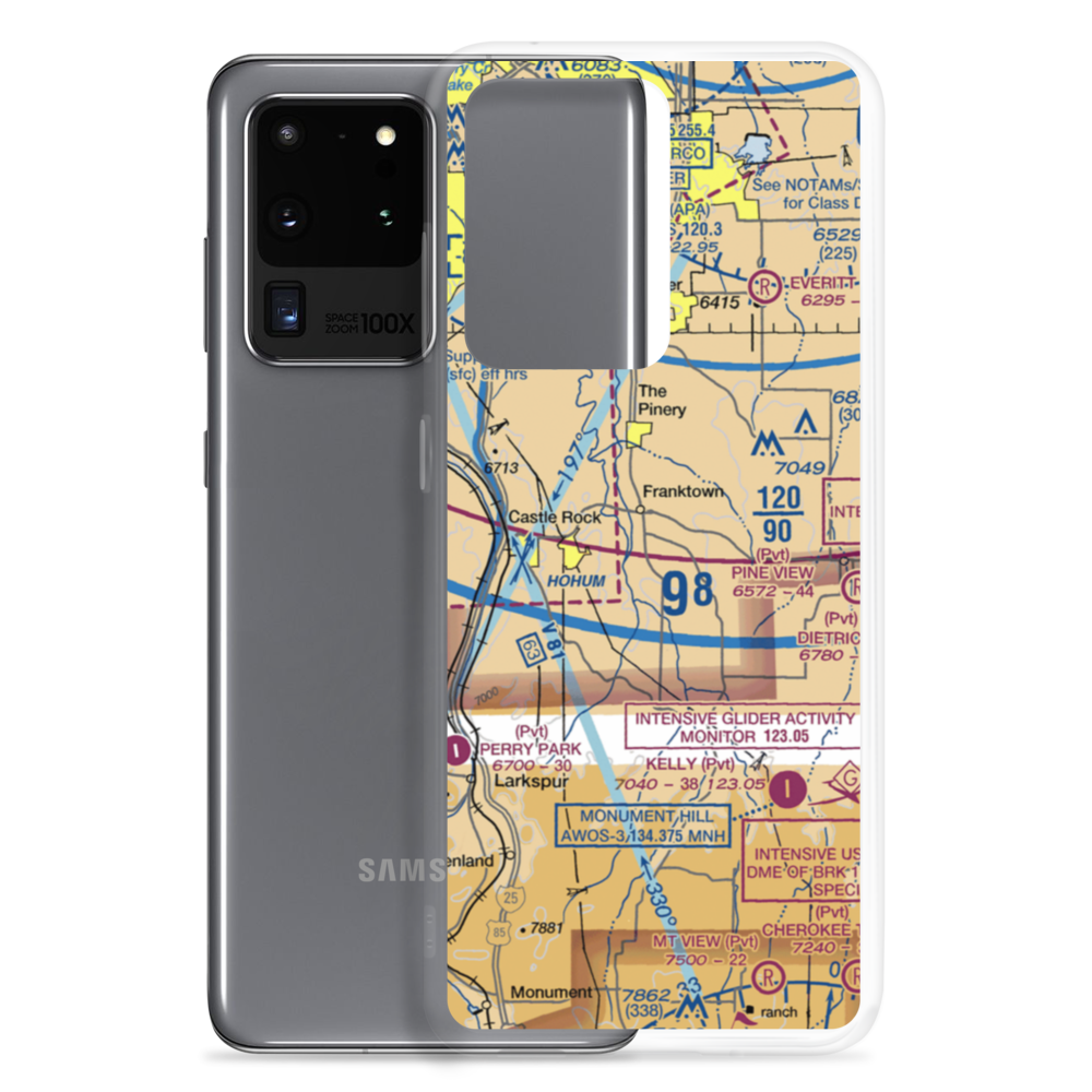 Reed Hollow Ranch Airport (CO96) VFR Sectional Samsung Case Samsung Galaxy S20 Ultra model shown