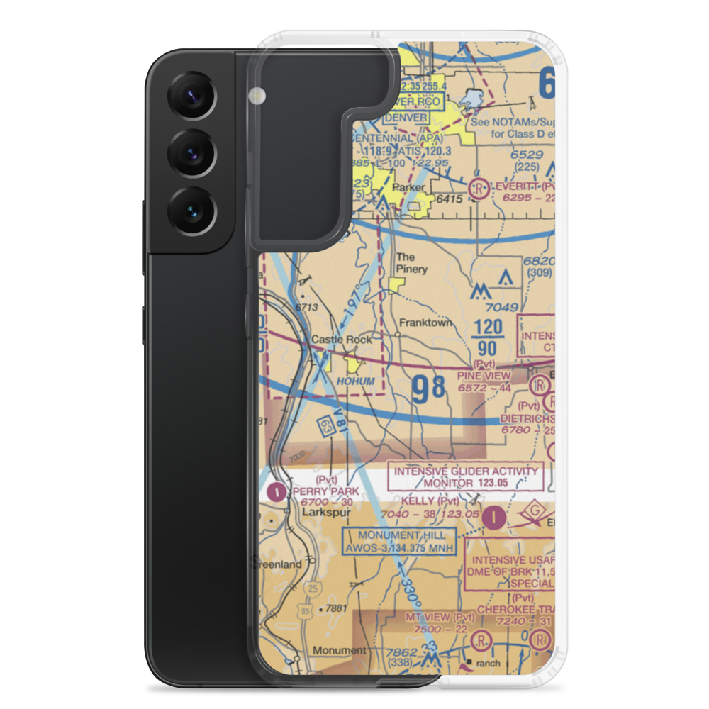 Reed Hollow Ranch Airport (CO96) VFR Sectional Samsung Case Samsung Galaxy S22 Plus model shown