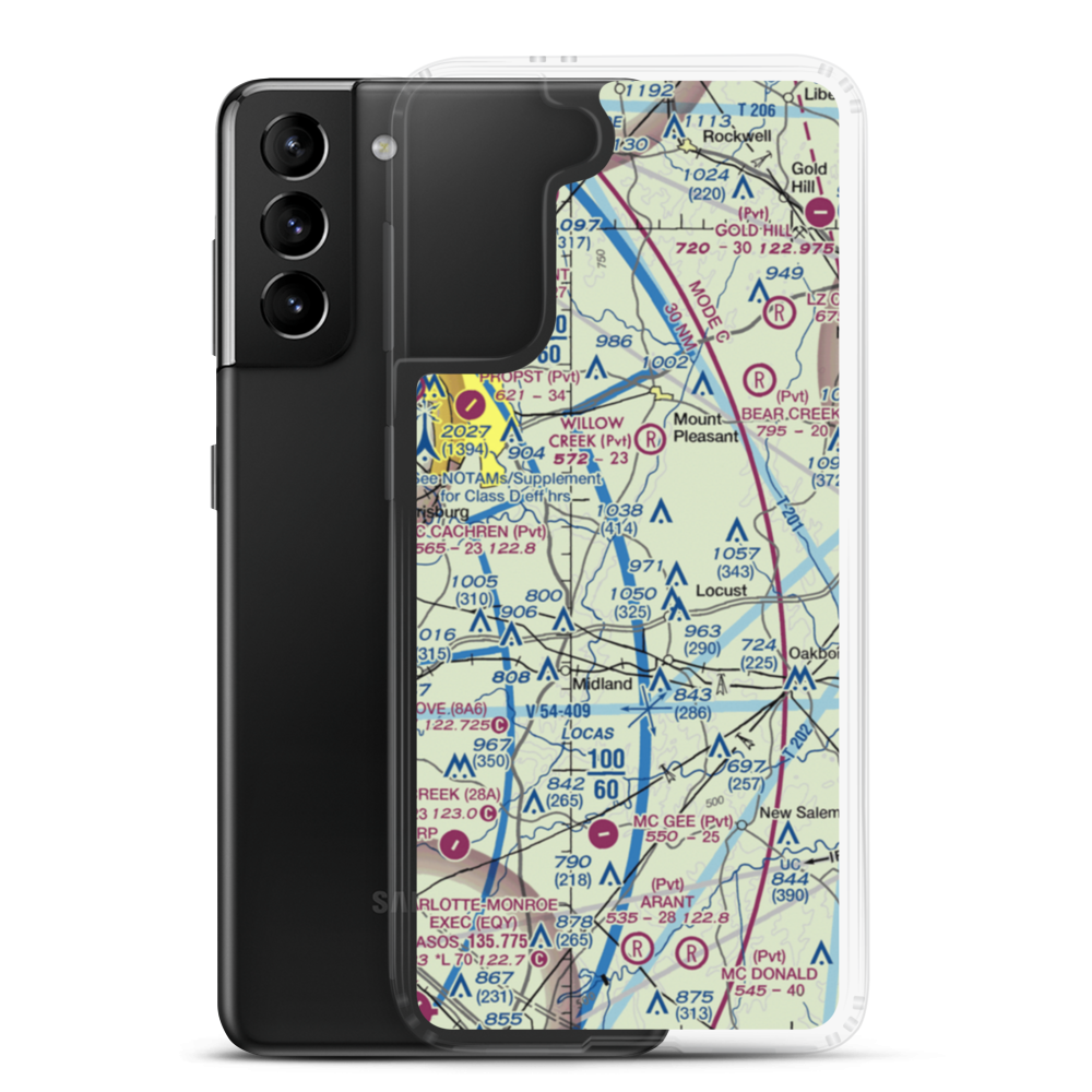 Reed Mine Airport (5NC3) VFR Sectional Samsung Case Samsung Galaxy S21 Plus model shown