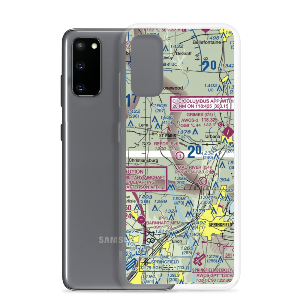 Reeds Airport (24OI) VFR Sectional Samsung Case Samsung Galaxy S20 model shown