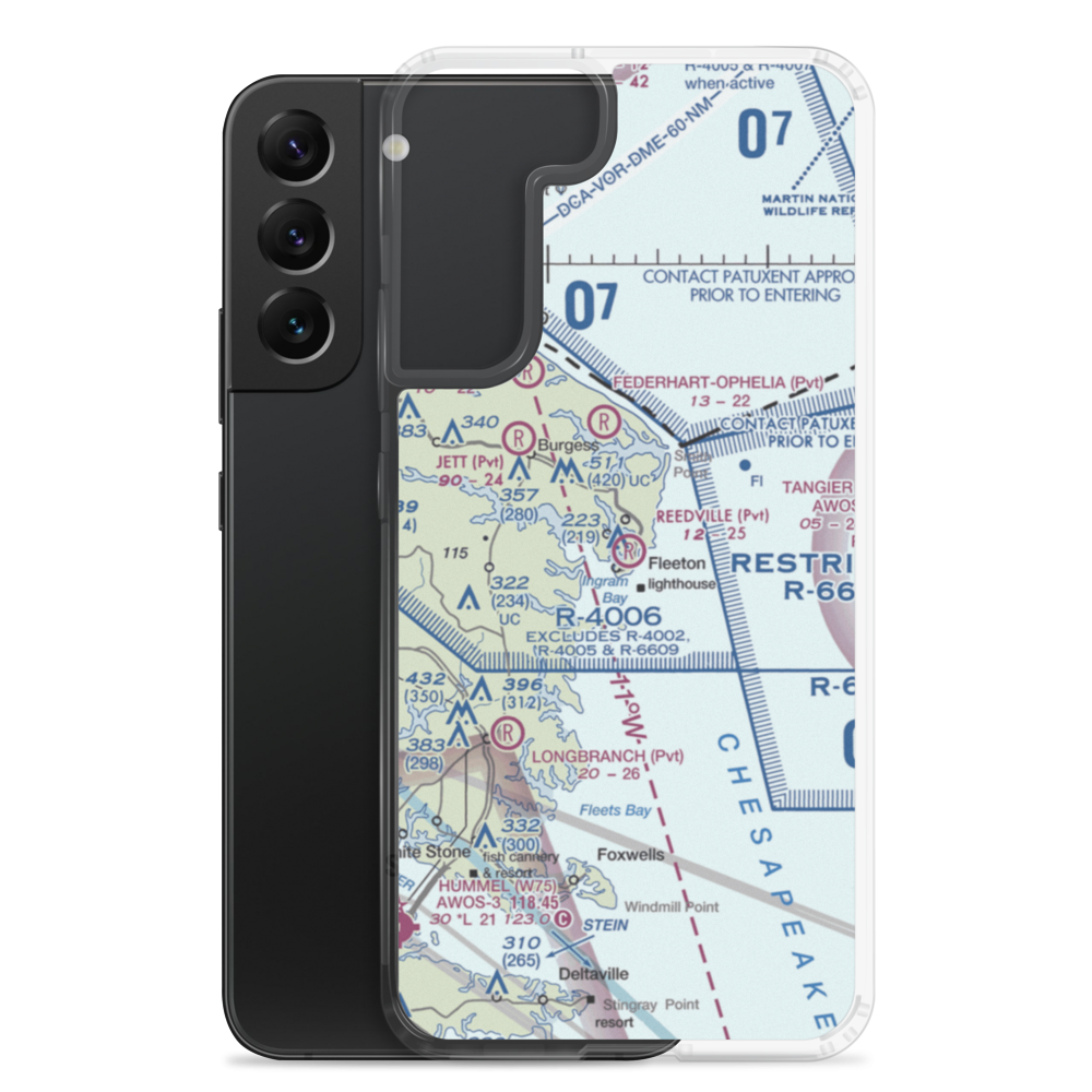Reedville Airport (VA98) VFR Sectional Samsung Case Samsung Galaxy S22 Plus model shown
