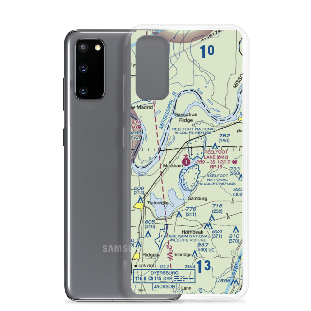 Reelfoot Lake Airport (0M2) VFR Sectional Samsung Case Samsung Galaxy S20 model shown