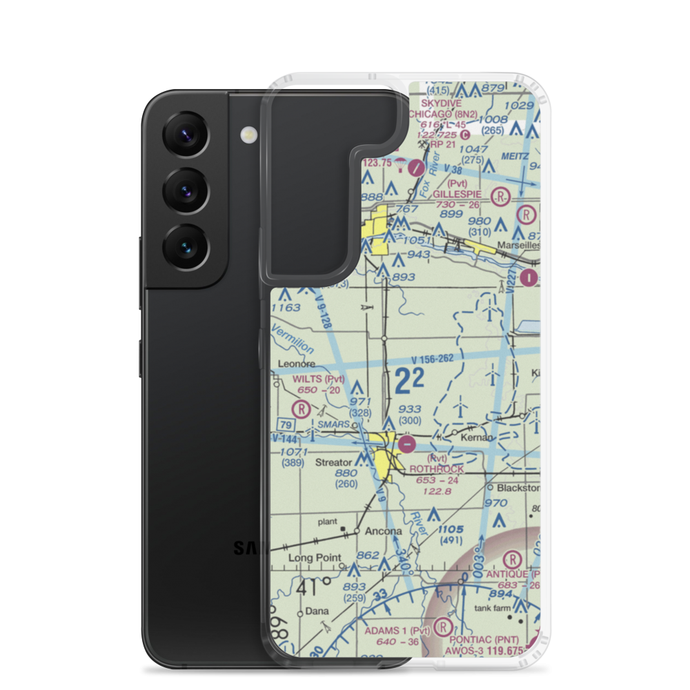 Rees Field (41IS) VFR Sectional Samsung Case Samsung Galaxy S22 model shown