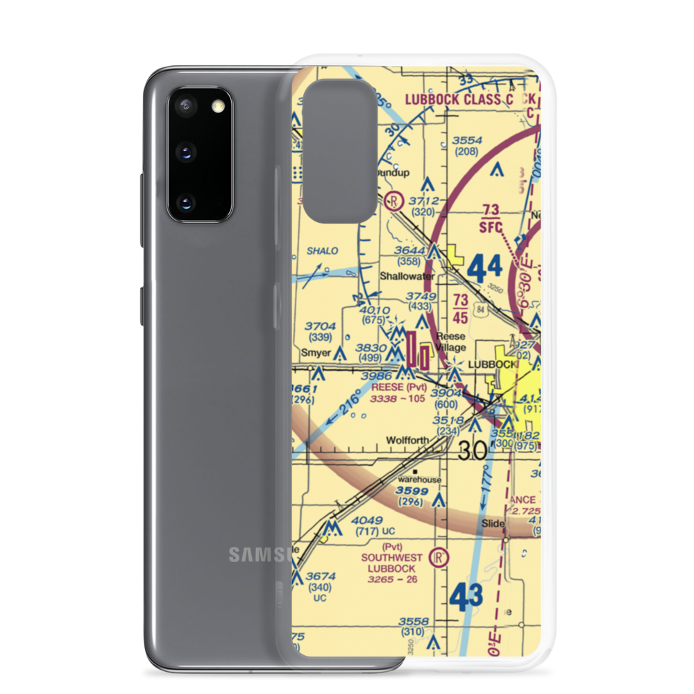 Reese Airpark (8XS8) VFR Sectional Samsung Case Samsung Galaxy S20 model shown