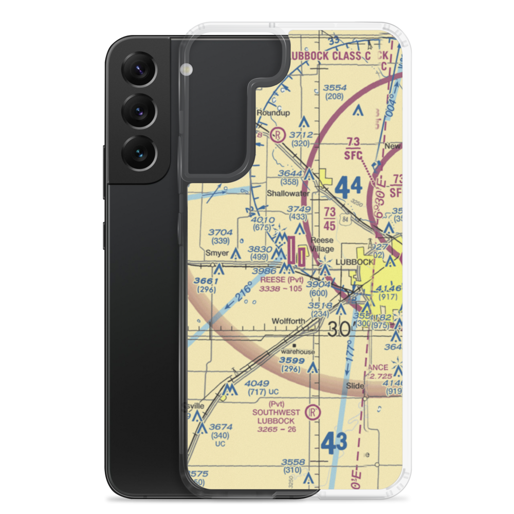 Reese Airpark (REE) VFR Sectional Samsung Case Samsung Galaxy S22 Plus model shown