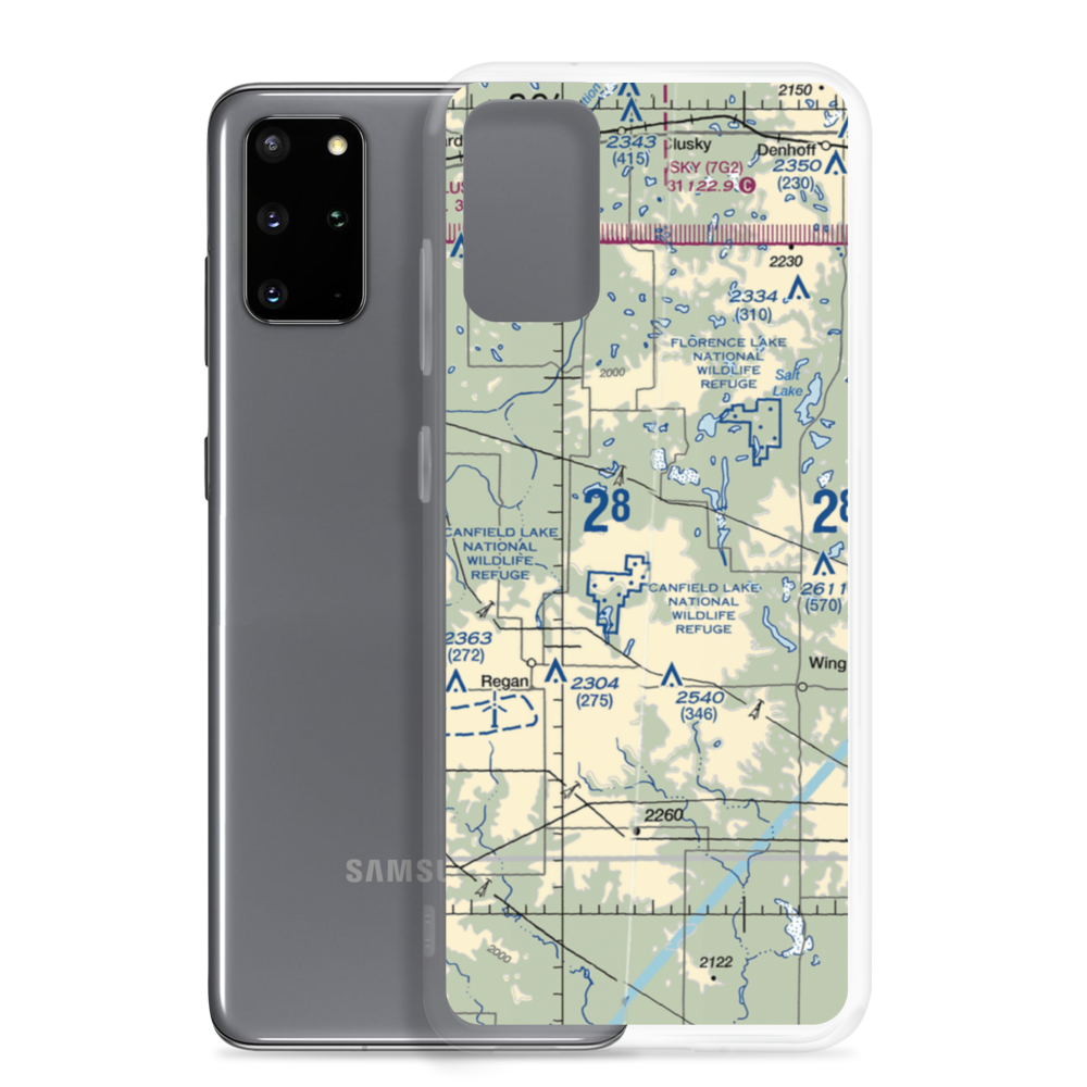 Regan Airstrip (NA88) VFR Sectional Samsung Case Samsung Galaxy S20 Plus model shown