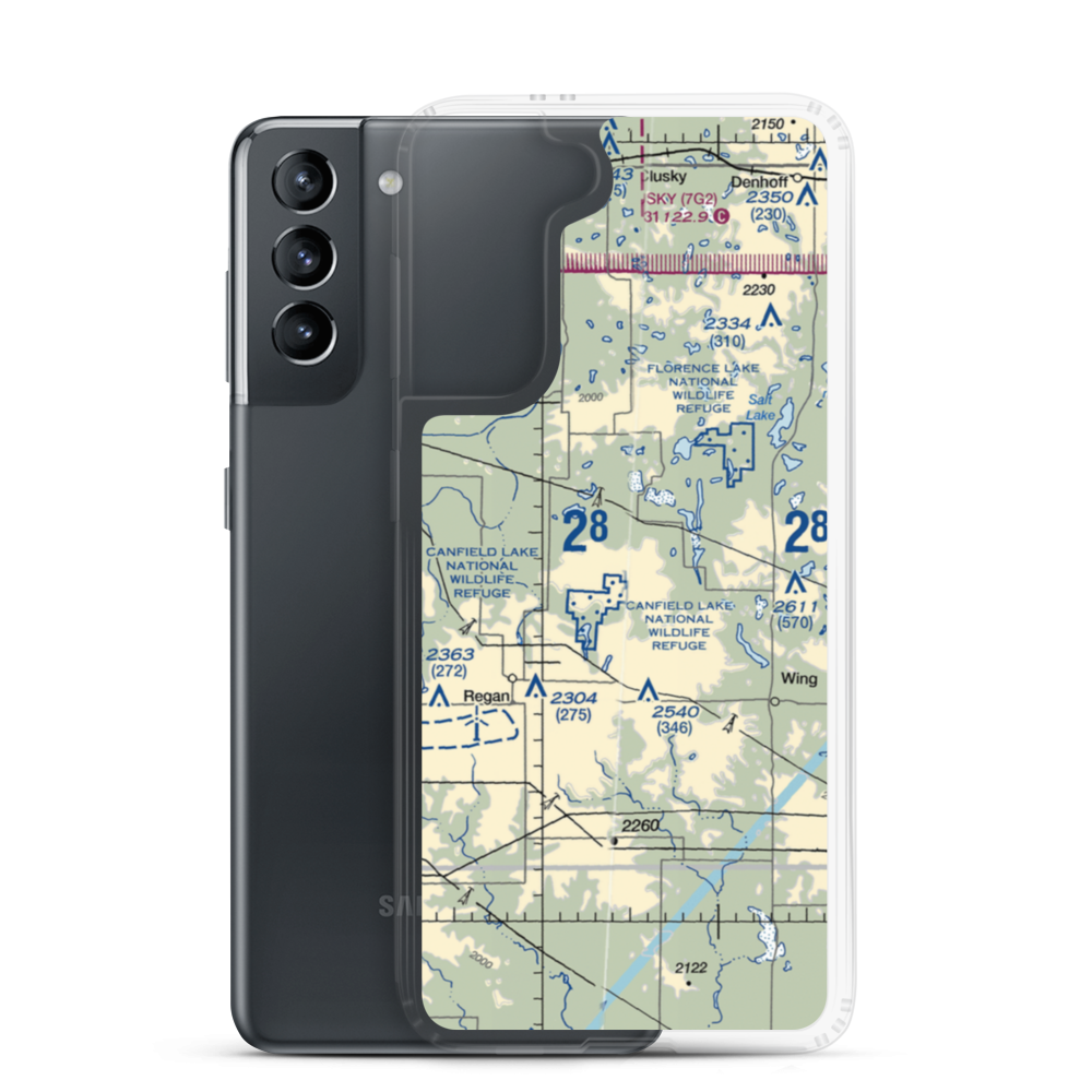 Regan Airstrip (NA88) VFR Sectional Samsung Case Samsung Galaxy S21 model shown