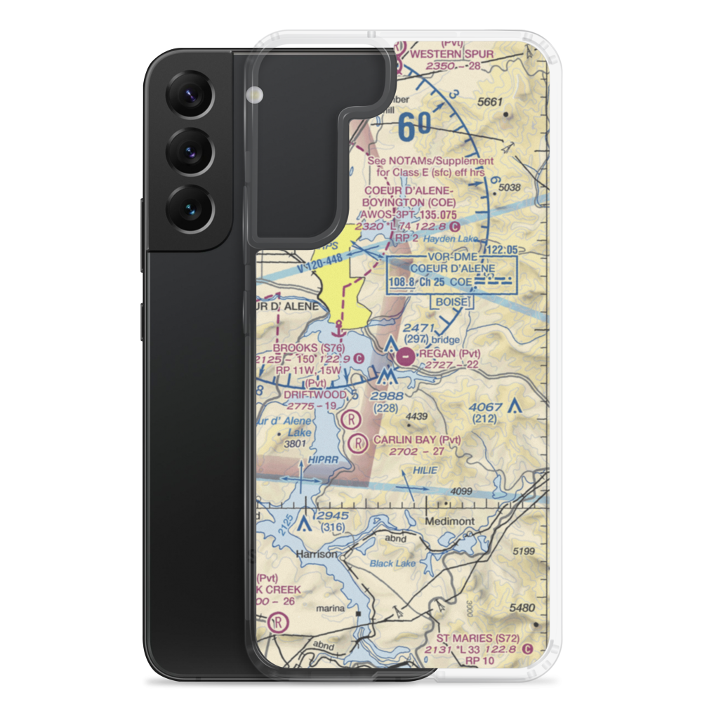 Regan Ranch Airport (6ID1) VFR Sectional Samsung Case Samsung Galaxy S22 Plus model shown