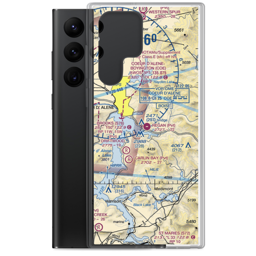Regan Ranch Airport (6ID1) VFR Sectional Samsung Case Samsung Galaxy S22 Ultra model shown