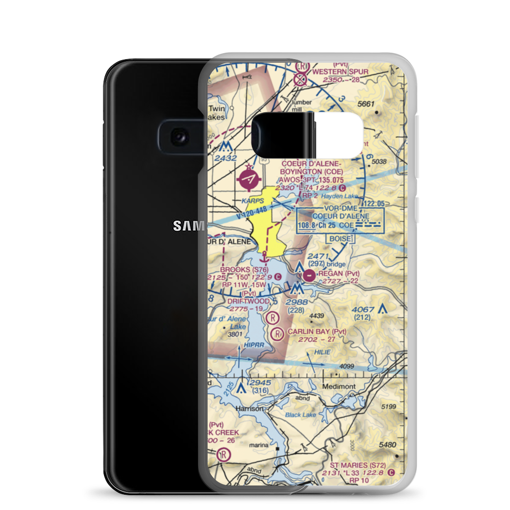 Regan Ranch Airport (6ID1) VFR Sectional Samsung Case Samsung Galaxy S10e model shown