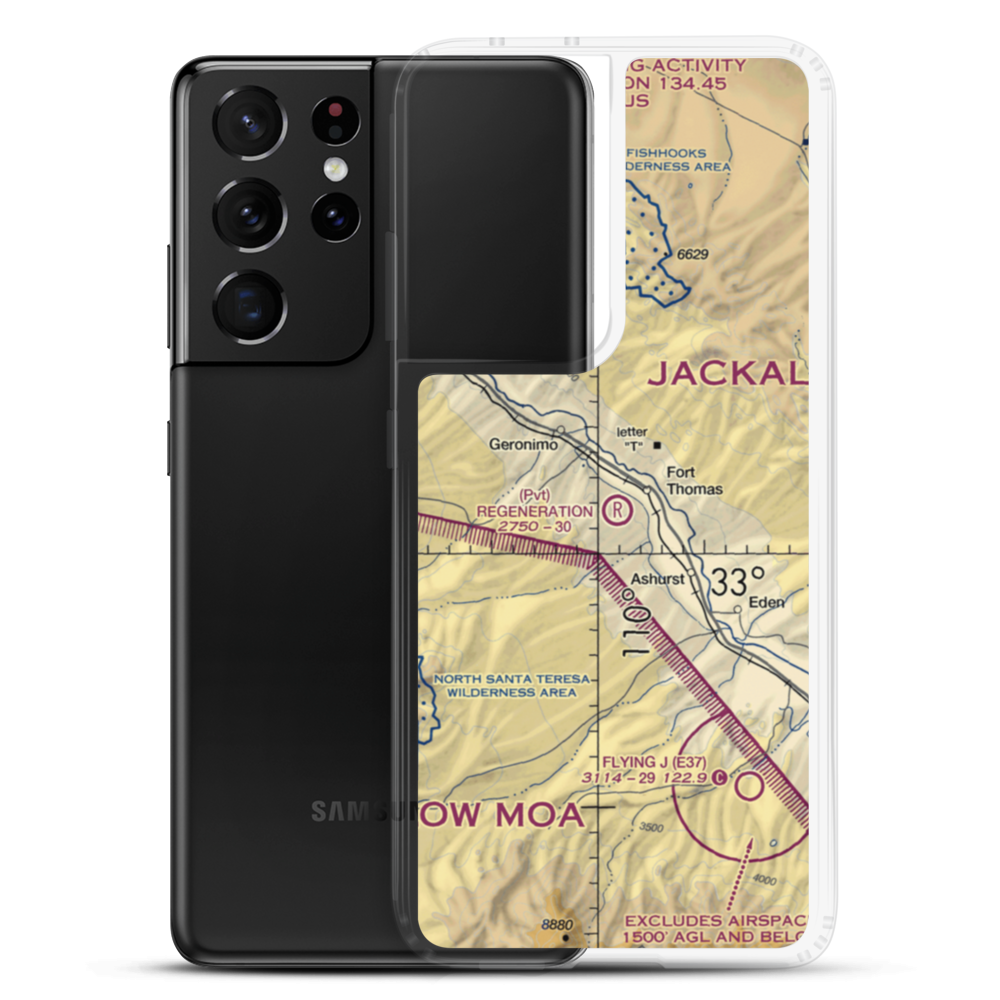 Regeneration Airport (5AZ9) VFR Sectional Samsung Case Samsung Galaxy S21 Ultra model shown