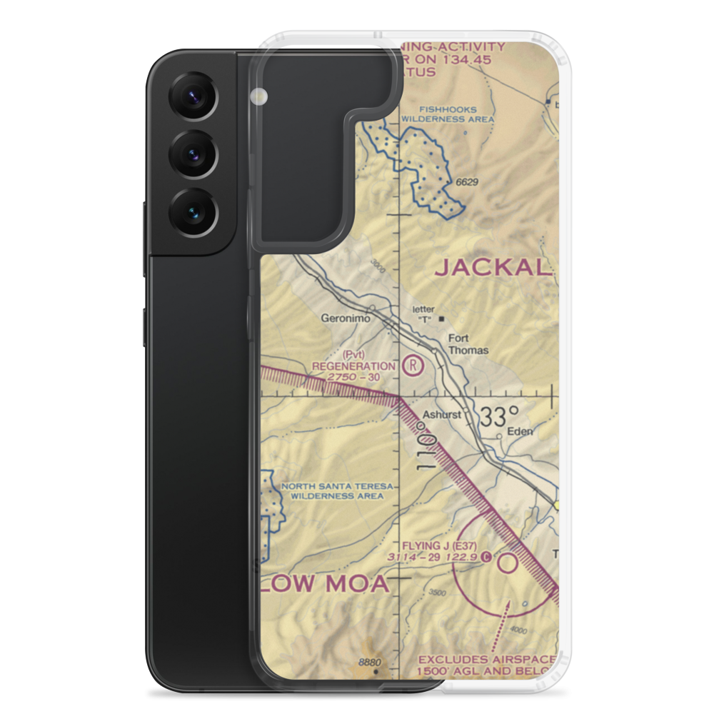 Regeneration Airport (5AZ9) VFR Sectional Samsung Case Samsung Galaxy S22 Plus model shown